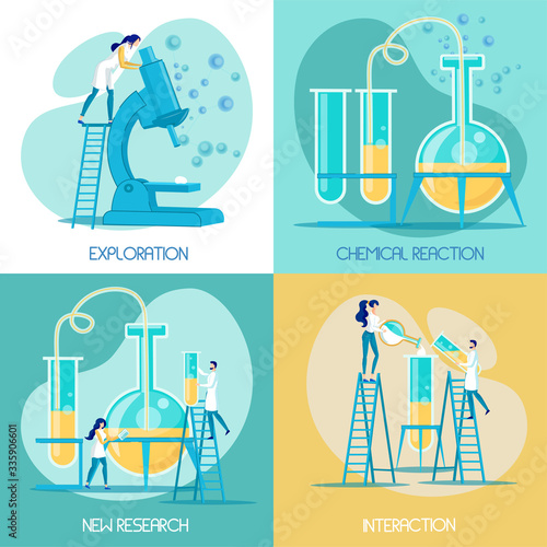 Written New Research, Chemical Reaction, Flat.