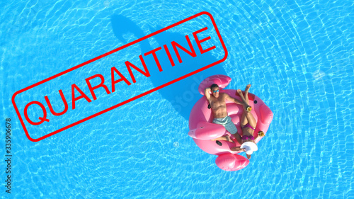 TOP DOWN  All hotel pool party events are cancelled due to covid 19 quarantine.