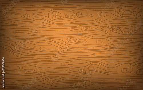 Brown horizontal wooden cutting  chopping board  table or floor surface. Wood texture. Vector illustration