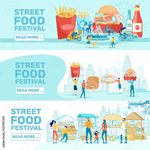Urban Fast Food Festival Web Banner Template Set