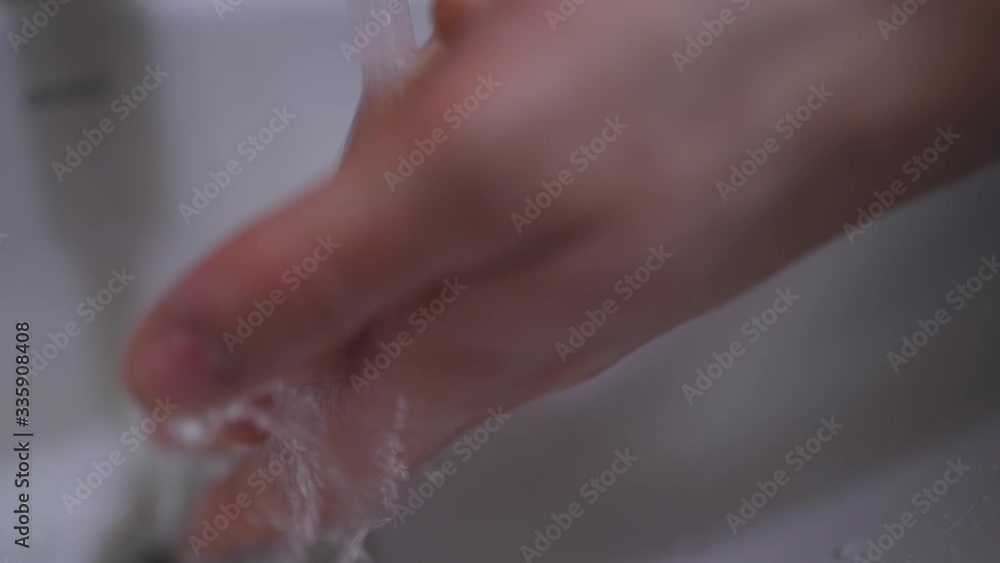 hand washing and disinfection close-up hand washing and disinfection close-up