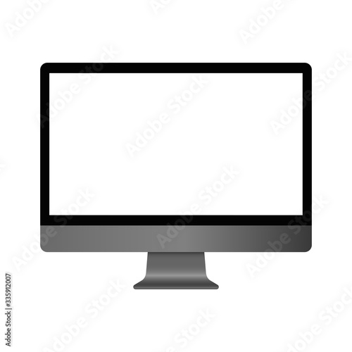 Computer Monitor Display Isolated on a white background. Vector EPS 10