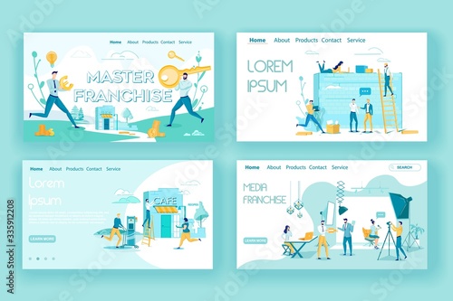 Media Franchise Master Advertising Webpage Set