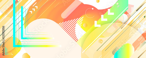 Art trend summer backgrounds colorful 3d holiday vector Illustration graphic design poster flyer leaflet party