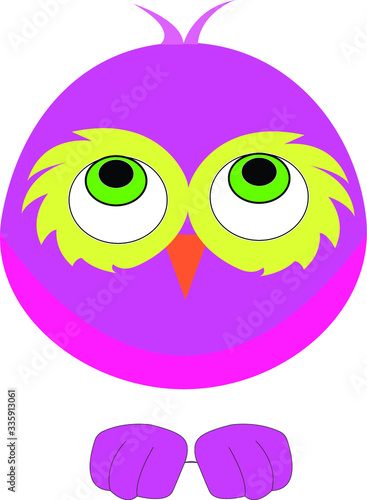 Funny depiction of a bird
