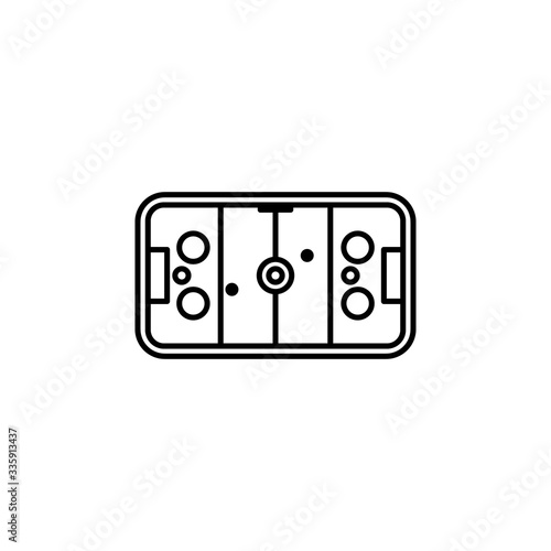 air hockey table line icon on white background