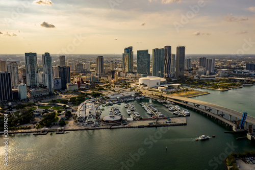 Drone photography Downtown Miami FL