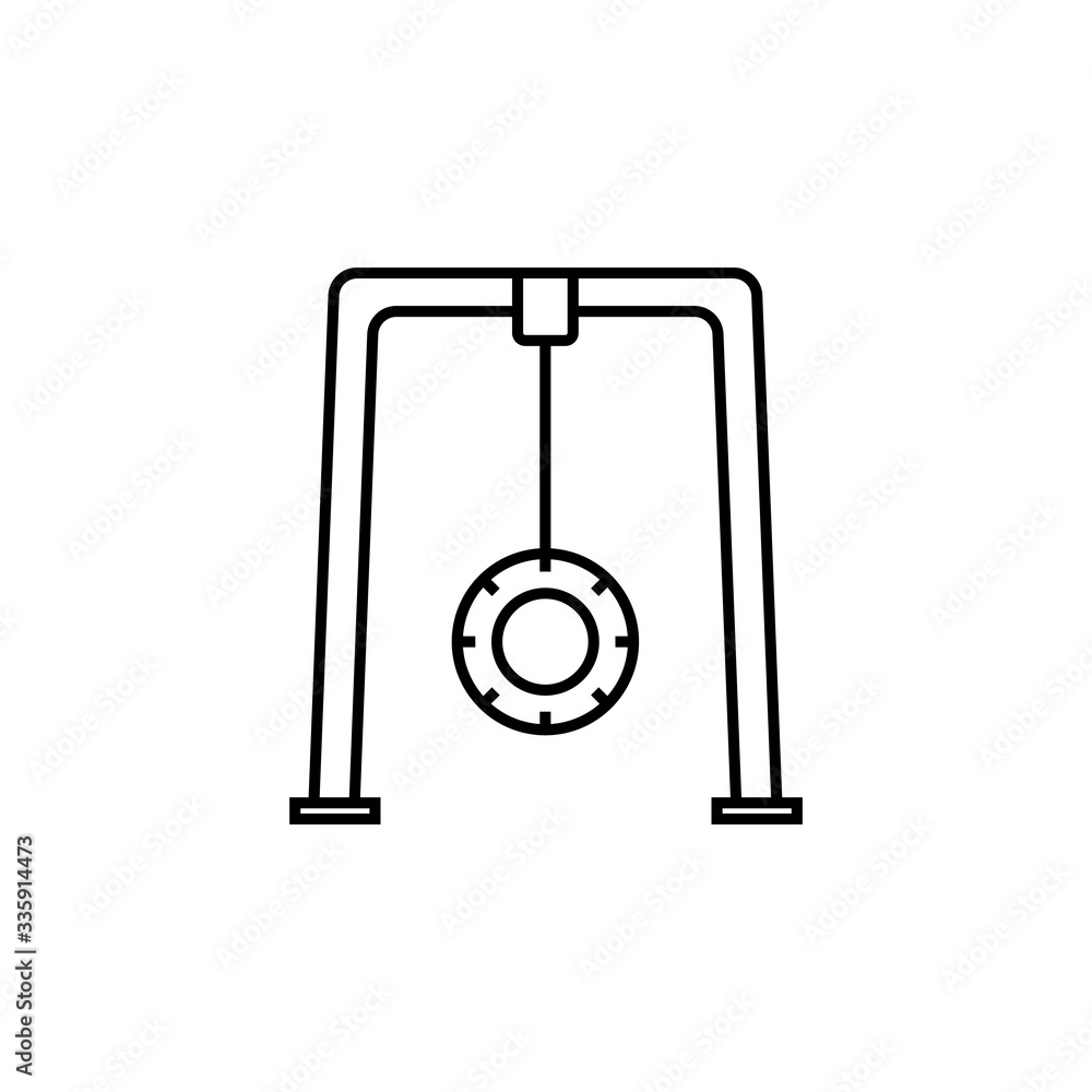 Naklejka premium tire line illustration icon on white background