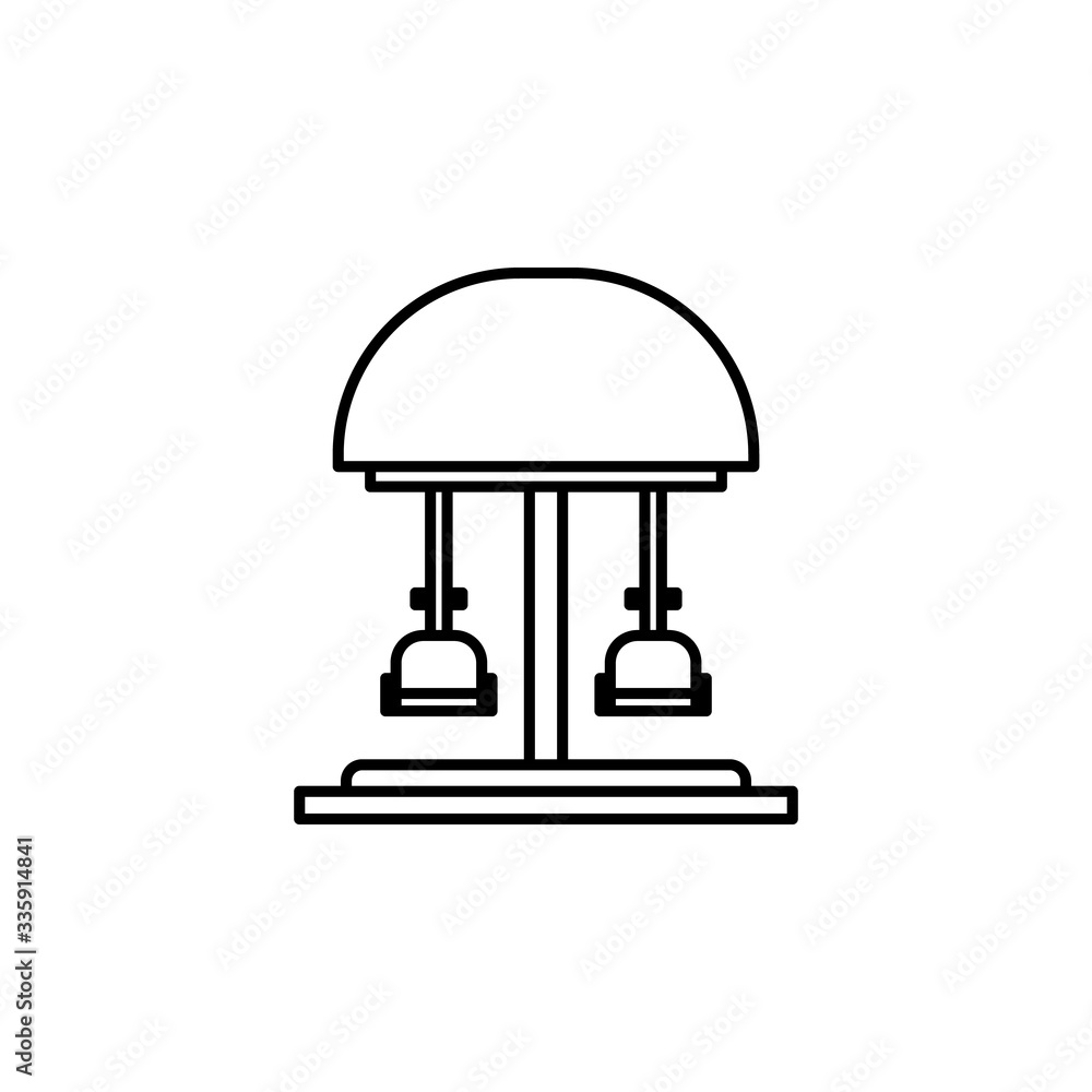 carousel line illustration icon on white background carousel line illustration icon on white background
