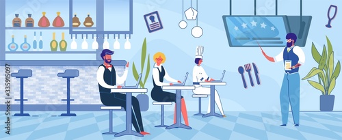 Man Teaching Restaurant Workers, Franchising.