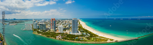 Beautiful Miami Beach scene South POinte Park Government Cut © Felix Mizioznikov