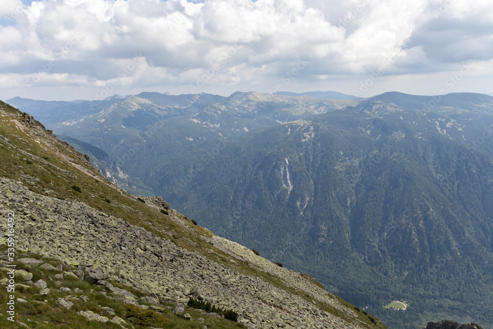 Naklejka premium Landscape from Big (Golyam) Kupen peak, Rila Mountain