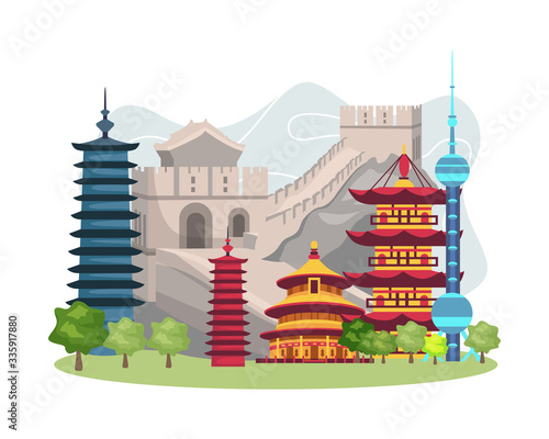 Vector illustration China Landmark
