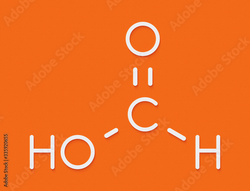 Принти на полотні Formic acid molecule