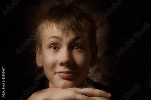 Emotional portrait of a young man