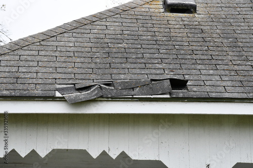 Canvas Print Shingle Damage