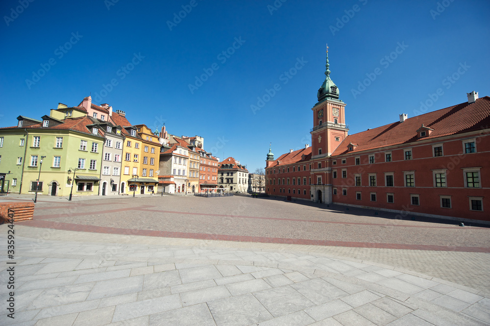 Fototapeta premium Warszawa Podczas blokady