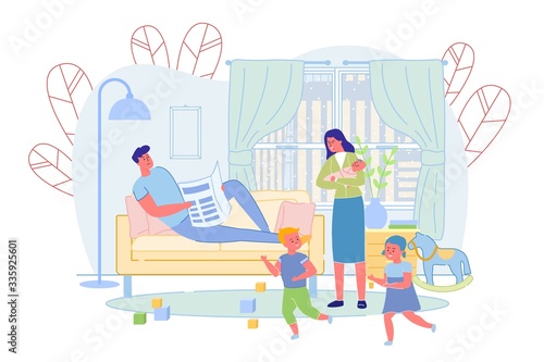 Family Conflict Wife with Kids Offended by Husband