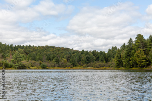 lake with clouds in sky