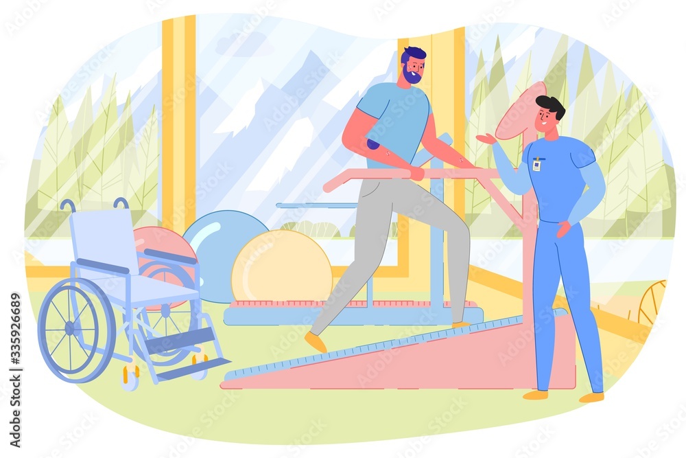 Fototapeta premium Rehabilitation Training, Physiotherapy Exercises.