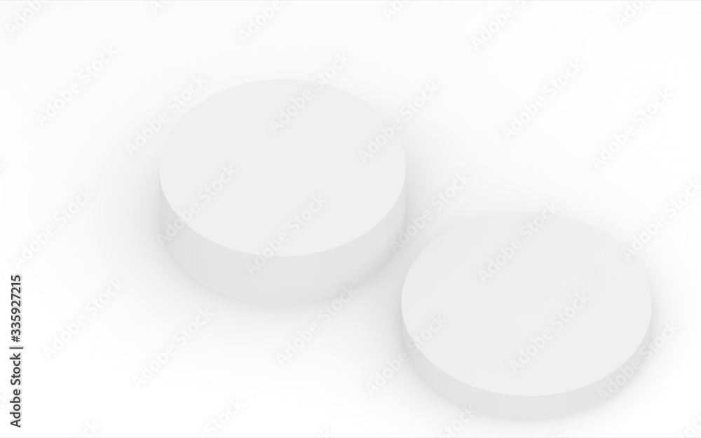 3d gray white bright cylinder podium minimal studio background. Abstract 3d geometric shape object illustration render. 3d gray white bright cylinder podium minimal studio background. Abstract 3d geometric shape object illustration render.