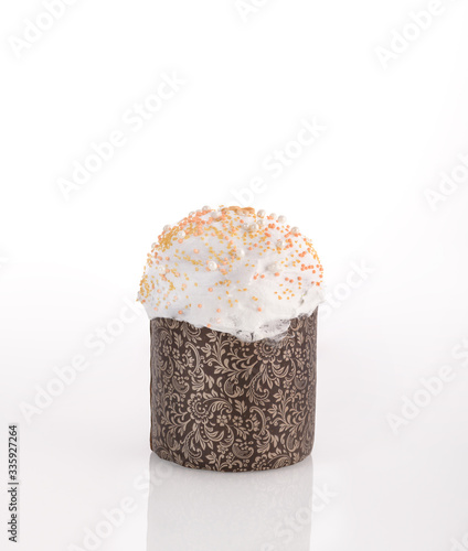 Easter cake on white background