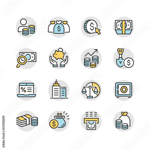 Business and finance web icon set
