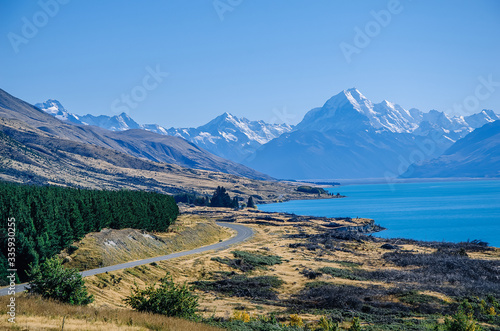 The road leading up Mount Cook, New Zealand