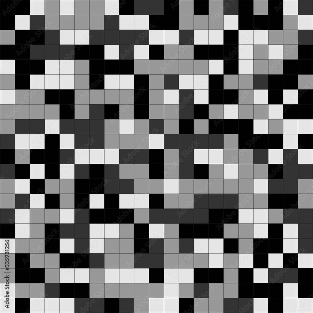 Black-white pixel abstract texture. Monochrome seamless pattern. Vector graphic illustration. Background. Black-white pixel abstract texture. Monochrome seamless pattern. Vector graphic illustration. Background.