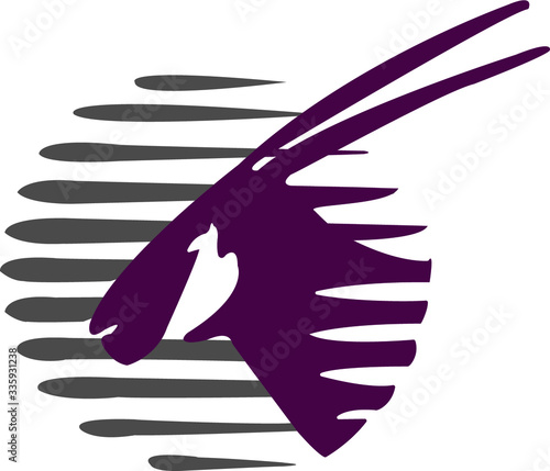  animal logo, vector illustration of an antelope