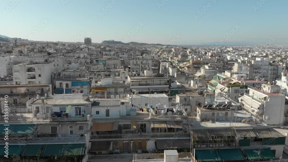 Drone Aerial view video of houses in Athens, Greece Drone Aerial view video of houses in Athens, Greece
