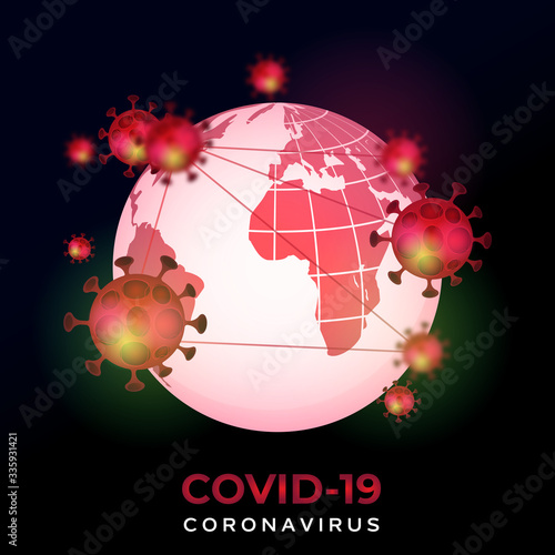 Coronavirus covid-19 pandemic background concept