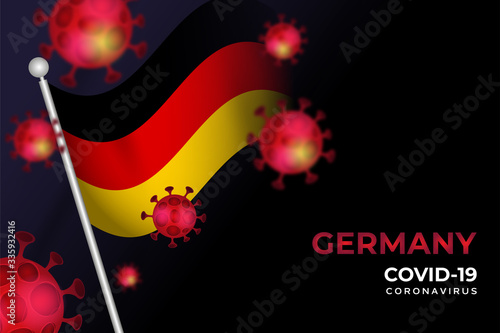 Covid-19 coronavirus in Germany background concept