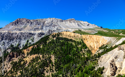 Gueyta Crest (Crete de Gueyta) located in Claree Valley (Vallee de la Claree) near Nevache in Hautes Alpes in France.