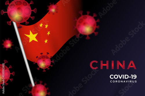 Covid-19 coronavirus in China background concept