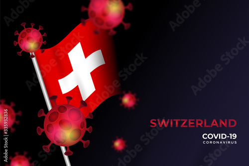 Covid-19 coronavirus in Switzerland background concept