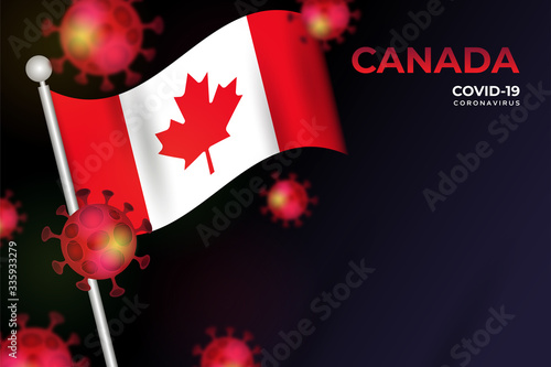 Covid-19 coronavirus in Canada background concept