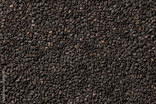 Black sesame seeds background