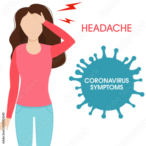 Coronavirus symptoms COVID-19 medical vectorvector illustration infection. Background with virus cells. Dangerous asian ncov corona virus. Novel Coronavirus 2019-nCoV.