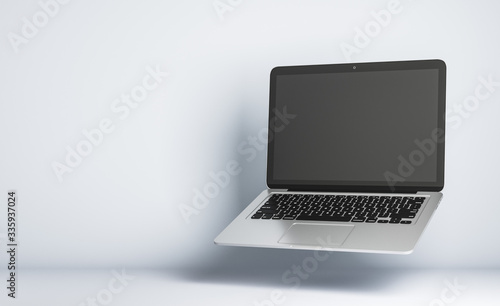 Black laptop screen photo