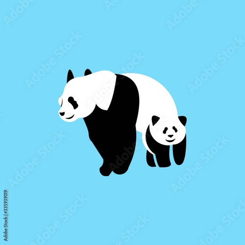 Panda logo design vector illustration
