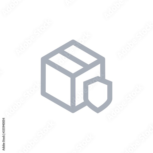 Line icon Safe delivery. Vector illustration. Isolated on white.