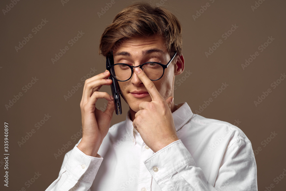 young business woman talking on the phone young business woman talking on the phone