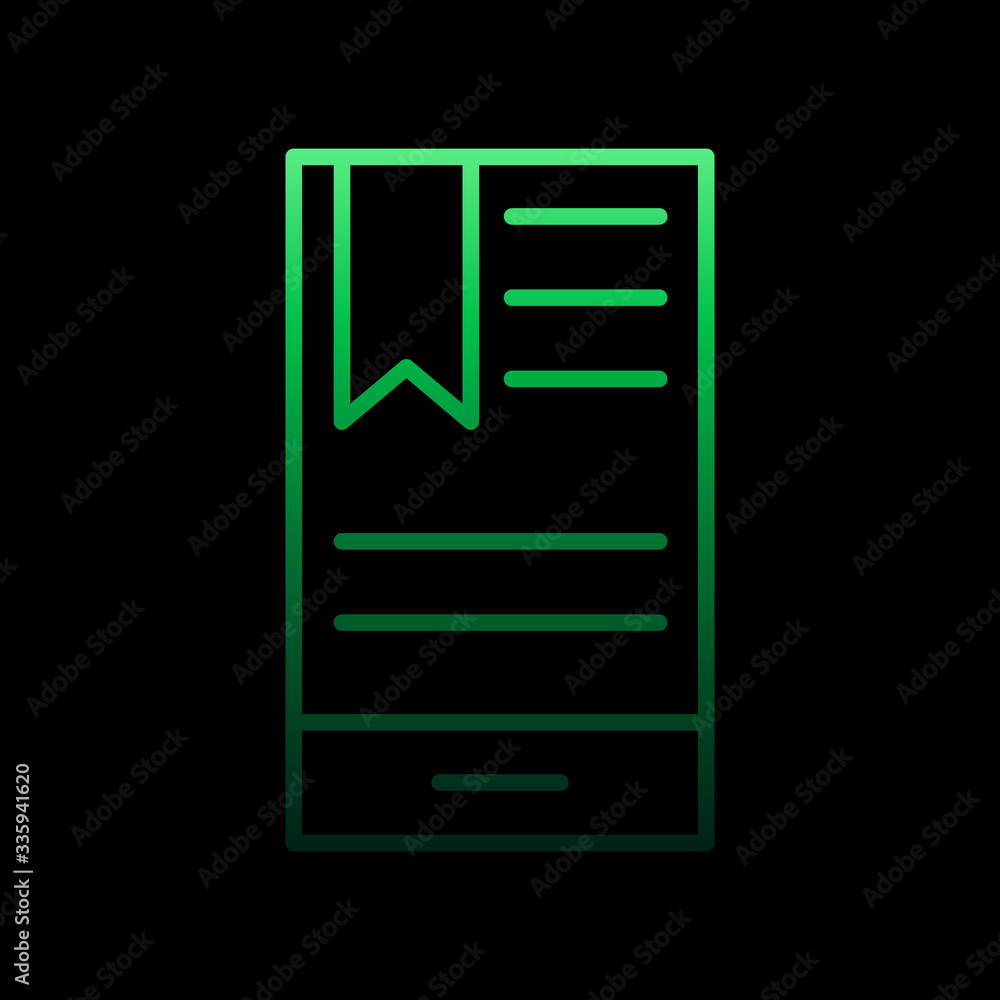eBook nolan icon. Simple thin line, outline vector of internet things icons for ui and ux, website or mobile application eBook nolan icon. Simple thin line, outline vector of internet things icons for ui and ux, website or mobile application