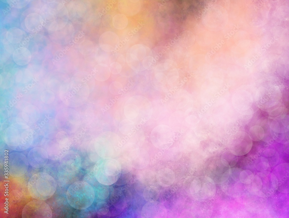 Pastel glitter vintage lights background. defocused. Dreamy colorful bokeh lights for backdrop. blur background.Concept from princess, Christmas, happy holiday, valentine, advertising, presentation
