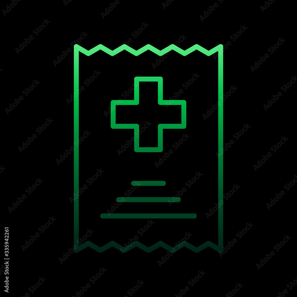 Obraz premium Bill hospital nolan icon. Simple thin line, outline vector of medical icons for ui and ux, website or mobile application