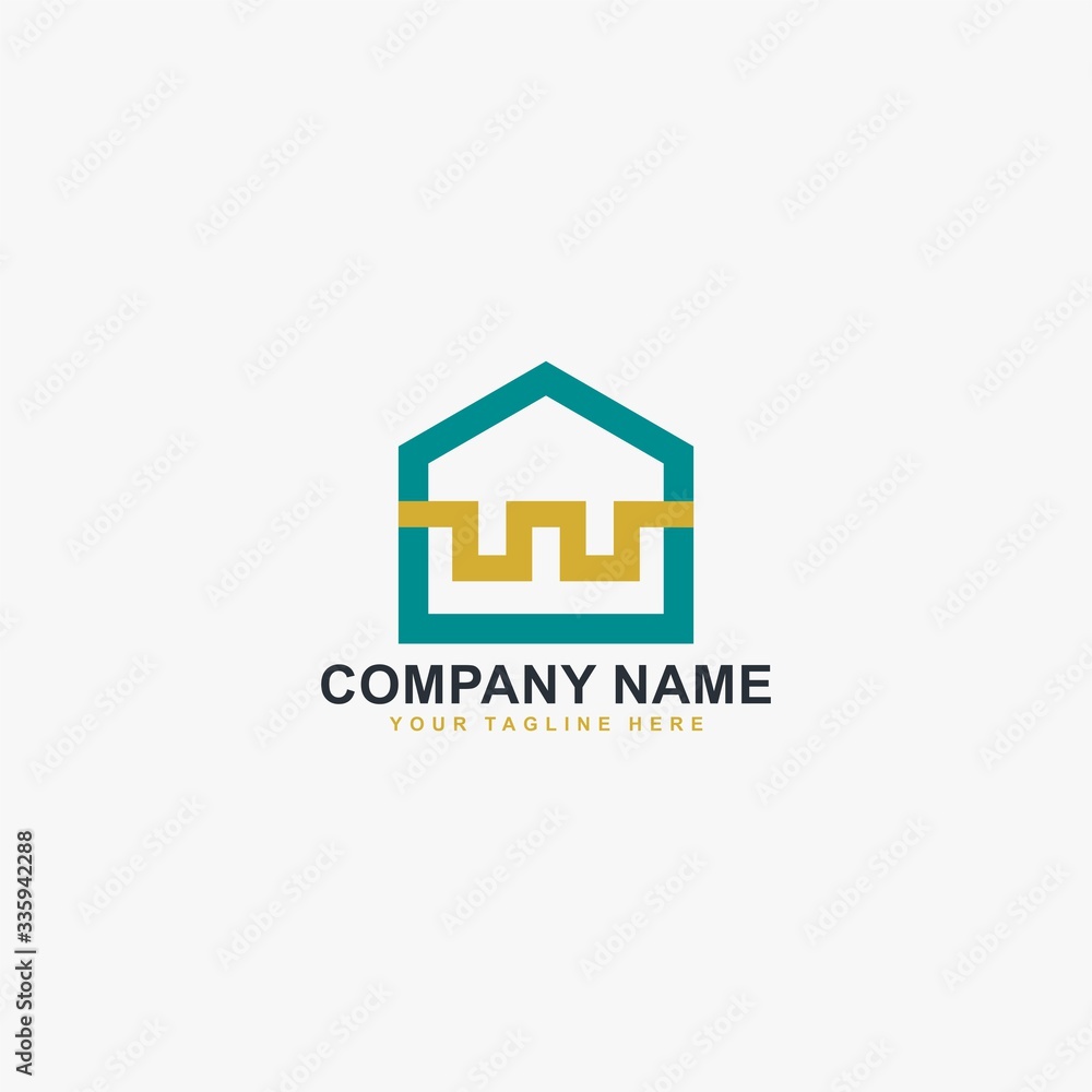 Home line logo design. Real estate illustration symbol. Outline the house icon vector. Home line logo design. Real estate illustration symbol. Outline the house icon vector.