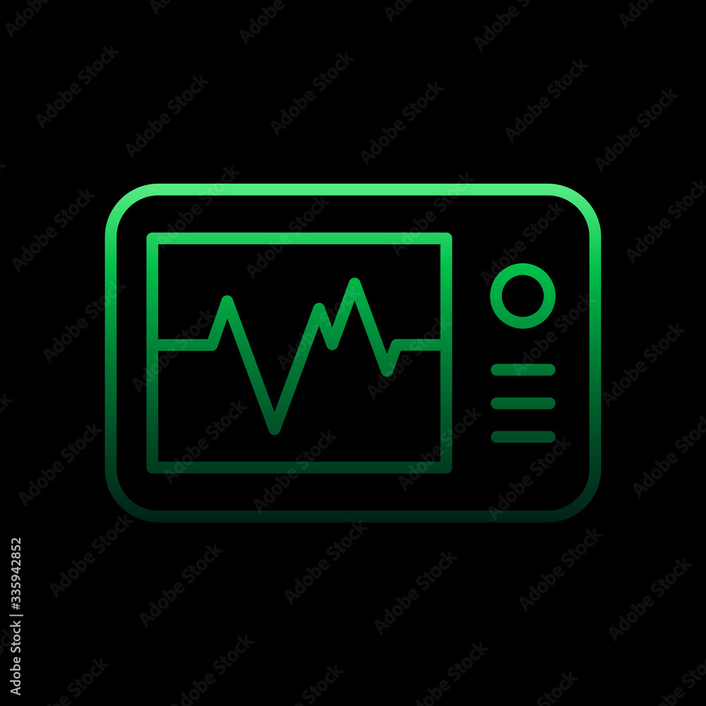 Cardiogram nolan icon. Simple thin line, outline vector of medical icons for ui and ux, website or mobile application