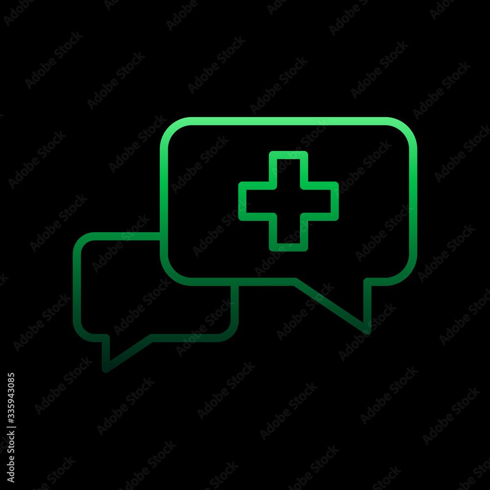 Chat free medical nolan icon. Simple thin line, outline vector of medical icons for ui and ux, website or mobile application Chat free medical nolan icon. Simple thin line, outline vector of medical icons for ui and ux, website or mobile application