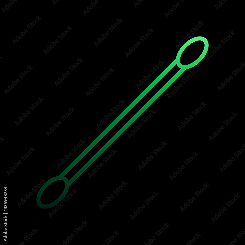 Cotton swab nolan icon. Simple thin line, outline vector of medical icons for ui and ux, website or mobile application Cotton swab nolan icon. Simple thin line, outline vector of medical icons for ui and ux, website or mobile application